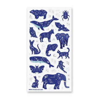 constellation animals stars sky sticker sheet