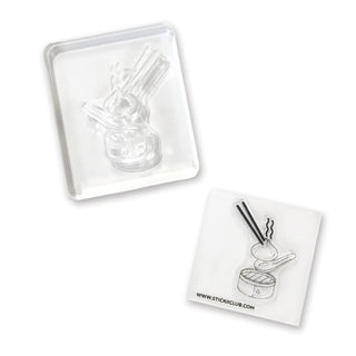 dumpling food steaming stamp