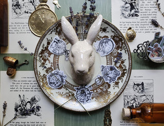 alice in wonderland pocket watch time sticker sheet