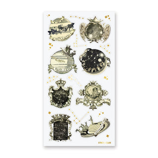 constellation stars space sticker sheet