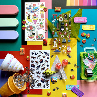 sushi japan japanese food sticker sheet