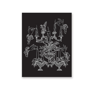 candle candelabra hands match light card