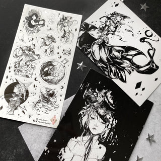 black white girls fantasy suri draws postcards