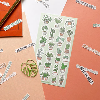 note to self calligraphy hand lettering stationery sticker flakes