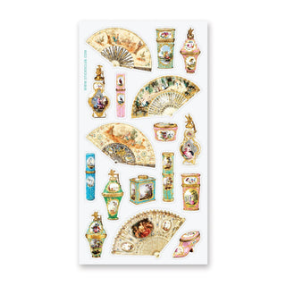 victorian fans elegant sticker sheet
