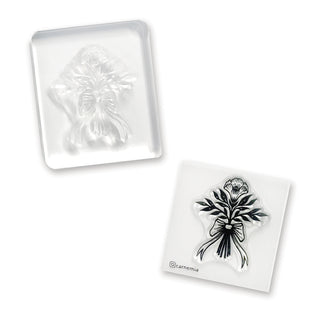 flower plants vintage stamp