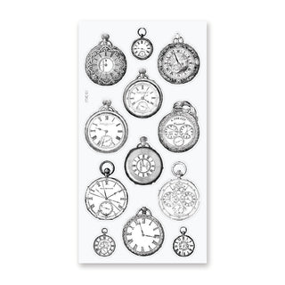 vintage victorian silver pocket watches sticker sheet